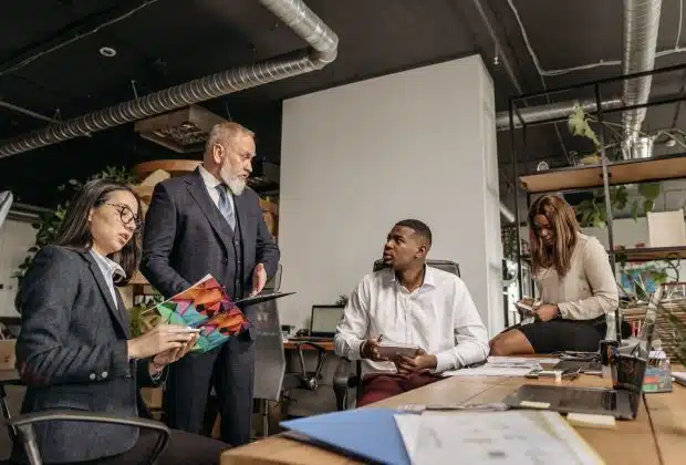 Office Team Having a Meeting at the Table